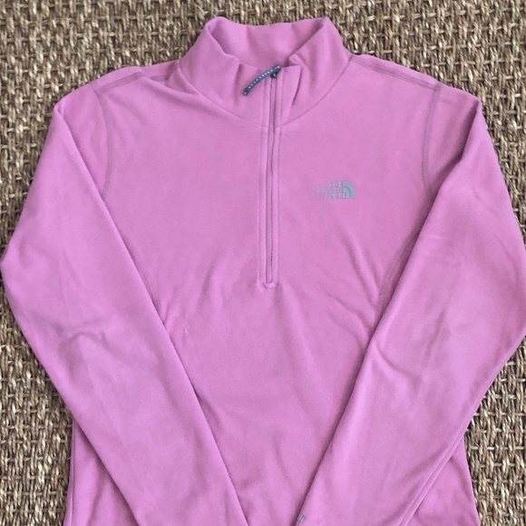 The North Face Girls Large Pink Quarter Zip Fleece - Picture 3 of 3